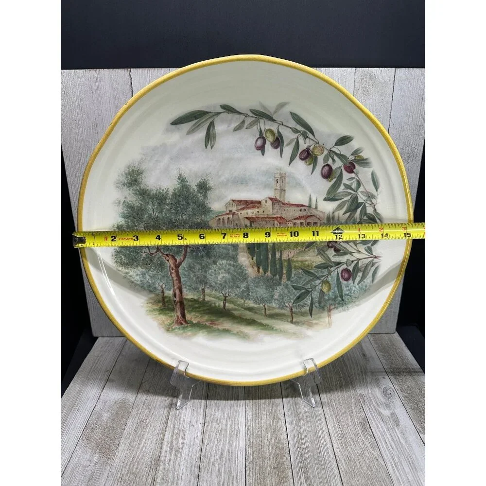 Vtg Sur La Table The Art Of Soul of Cooking Dinner Plate 15'' DIA Made in Italy